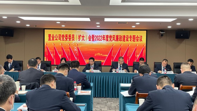 置業公司召開黨委委員（擴大）會暨  2022年黨風廉政建設專題會議