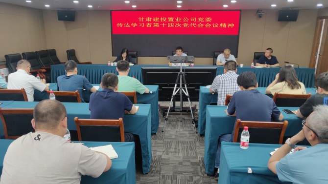 公司黨委傳達學習省第十四次黨代會精神